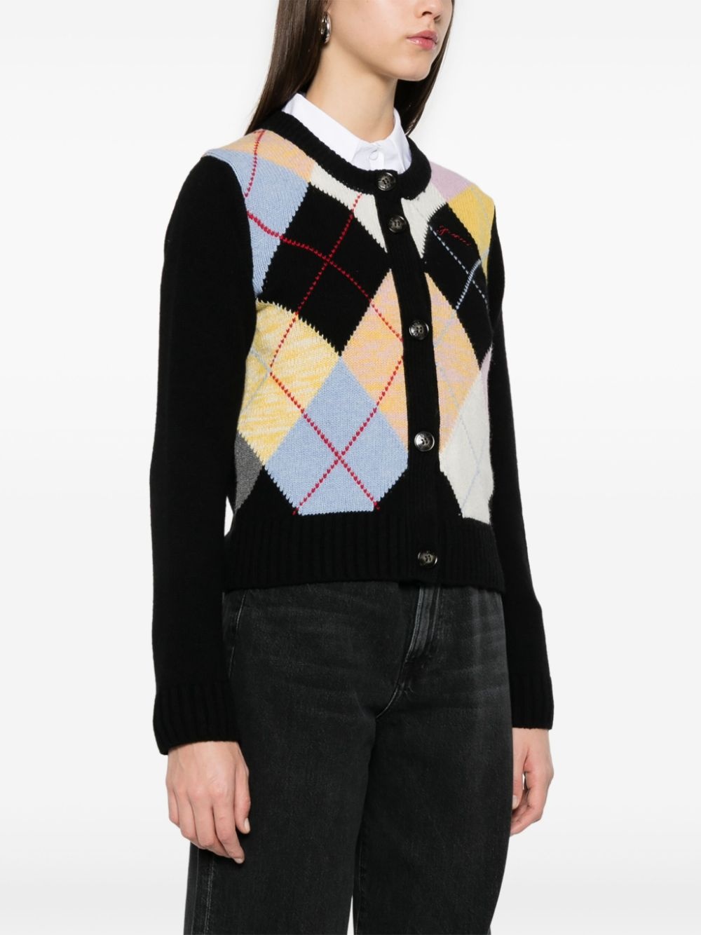 argyle cardigan - 3