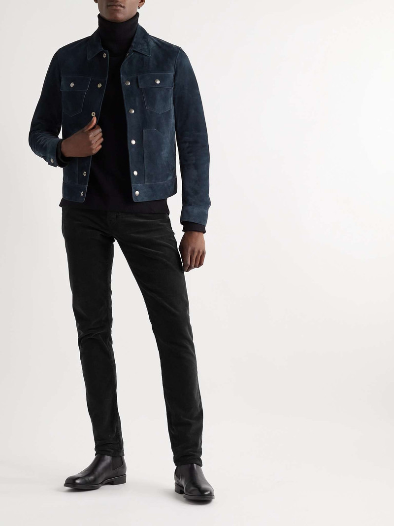 TOM FORD Slim-Fit Garment-Dyed Cotton-Corduroy Trousers outlook