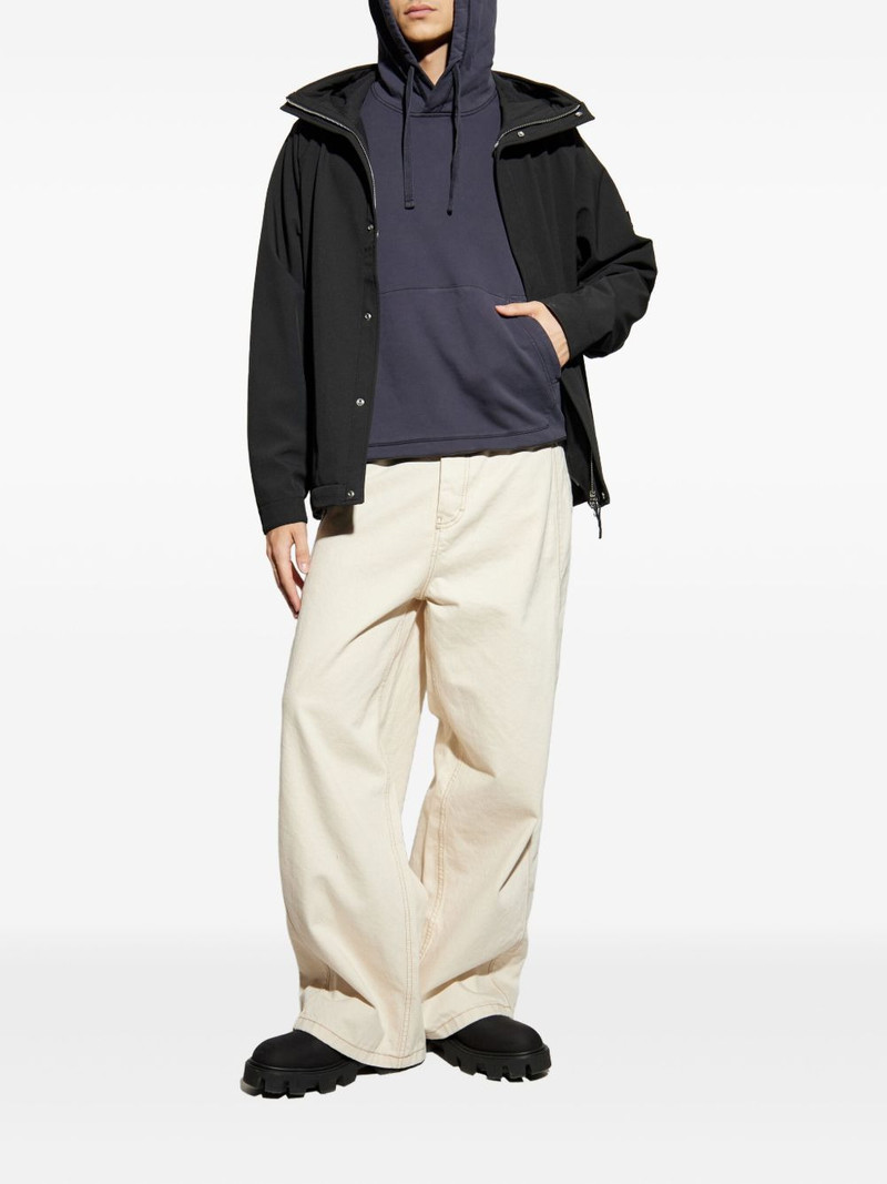 Stone Island logo-patch hoodie outlook