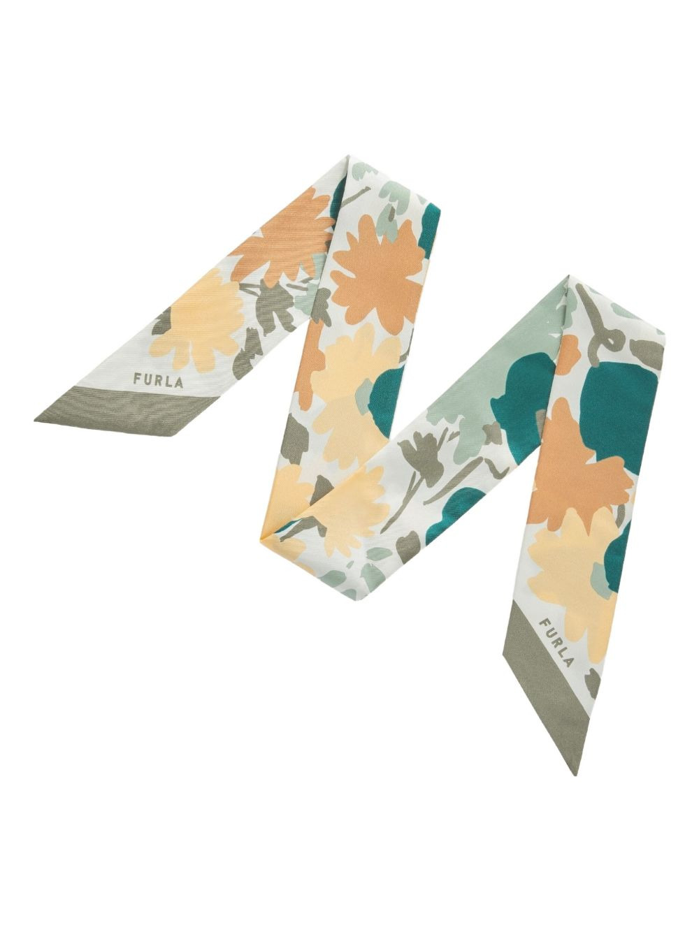 floral-print scarf - 1
