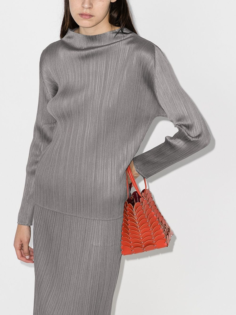 Pleats Please Issey Miyake cowl-neck top outlook