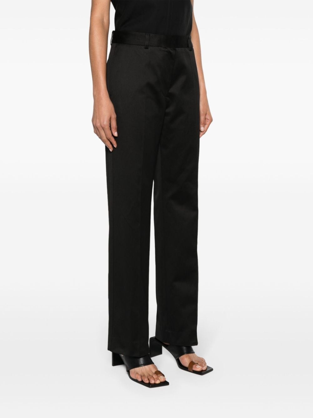 pressed-crease straight trousers - 3