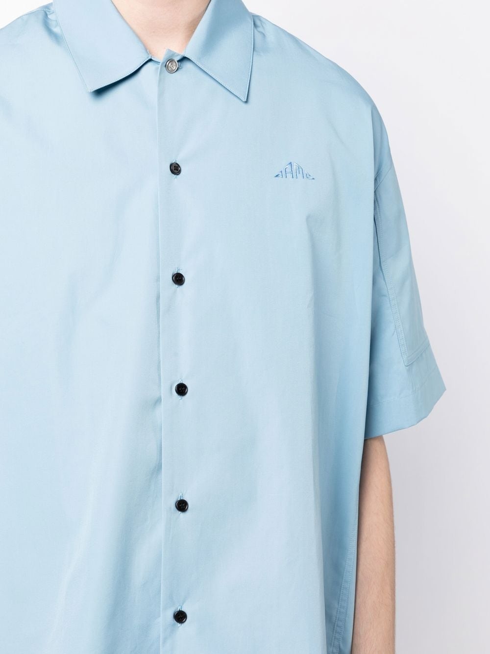 short-sleeved button-front shirt - 5