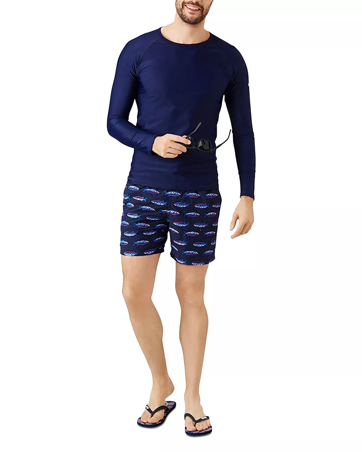 Long-Sleeve Turtle-Accented Rash Guard Tee - 2