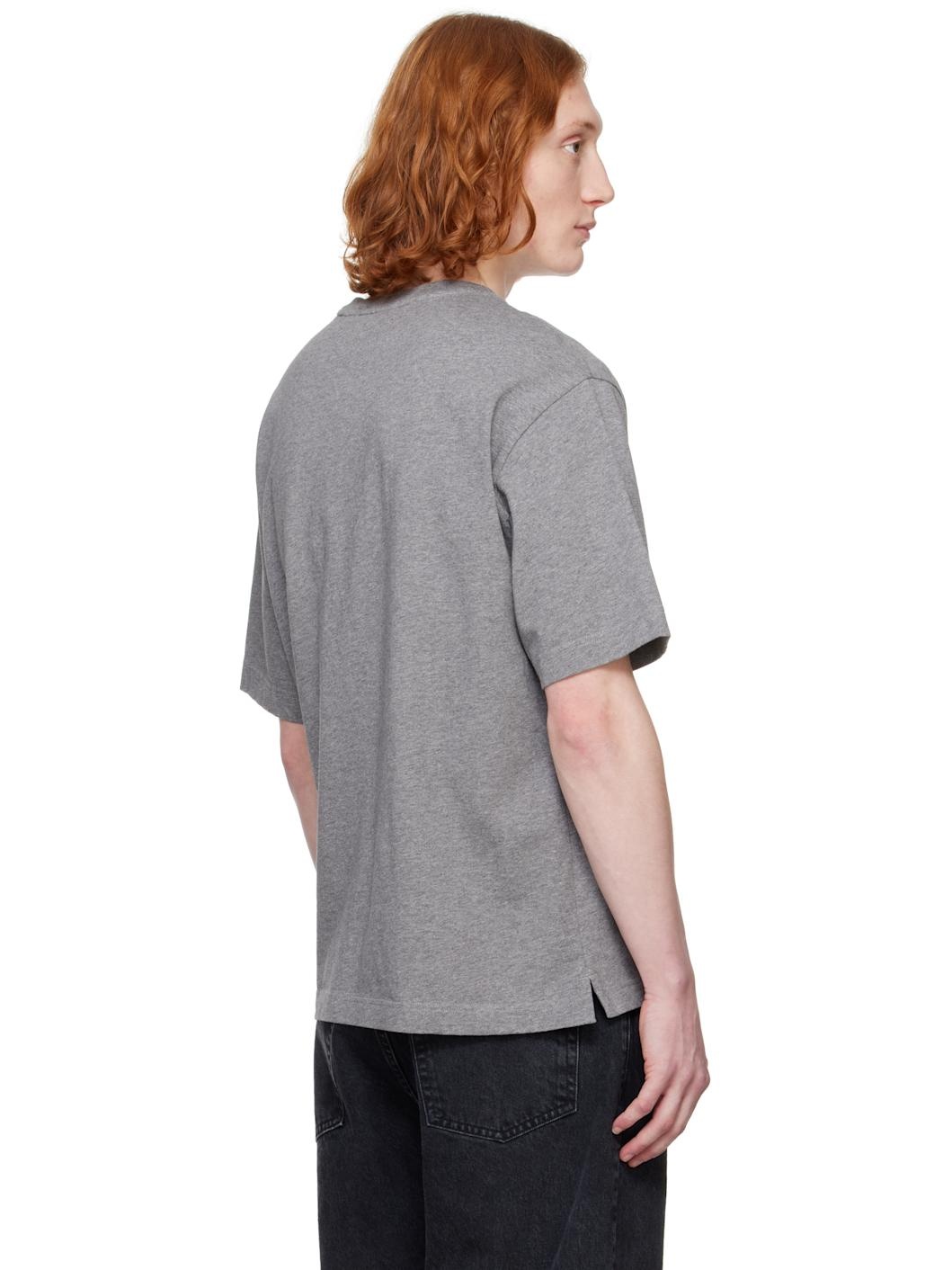 Gray '' Handwriting Oversize T-shirt - 3