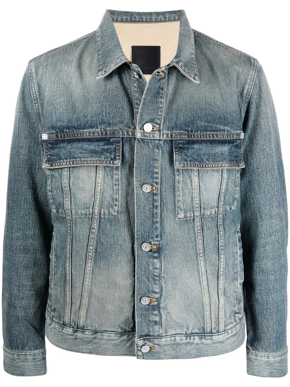 long-sleeve denim jacket - 1