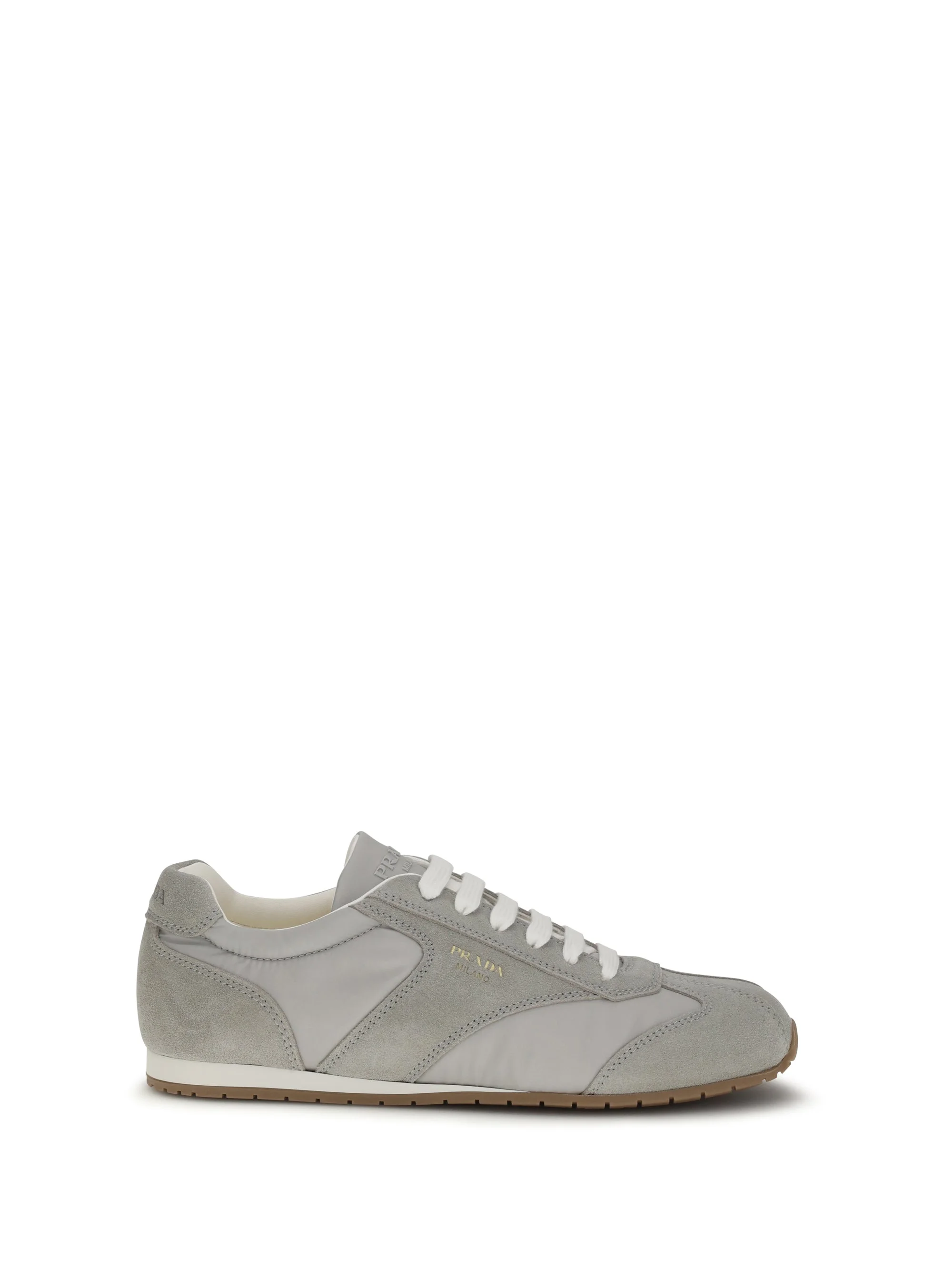 Prada Men Suede And Fabric Sneakers - 1