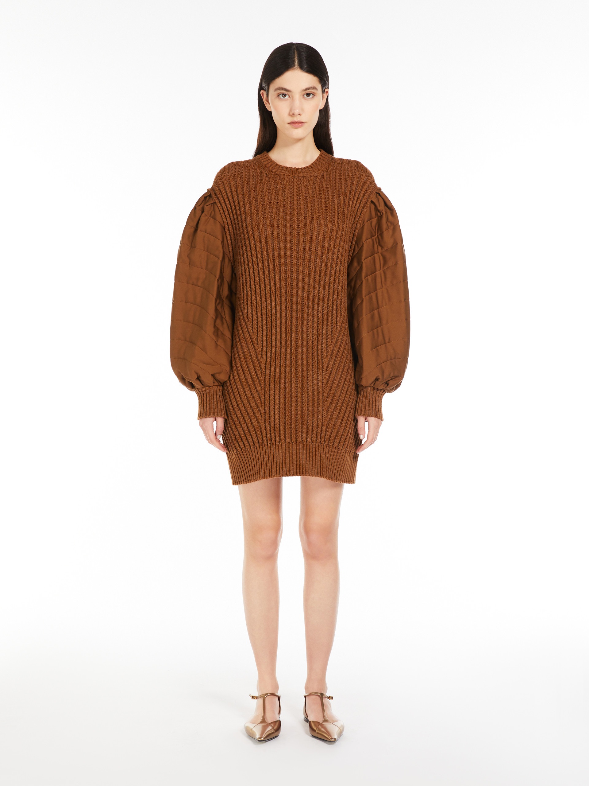 OTTUSO Short ribbed wool dress - 3