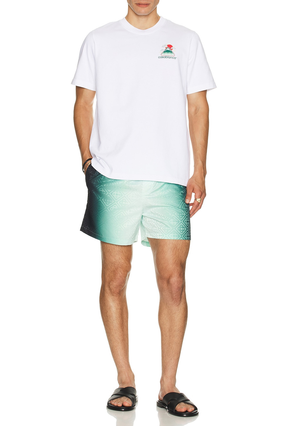 Jacquard Printed Swim Shorts - 5