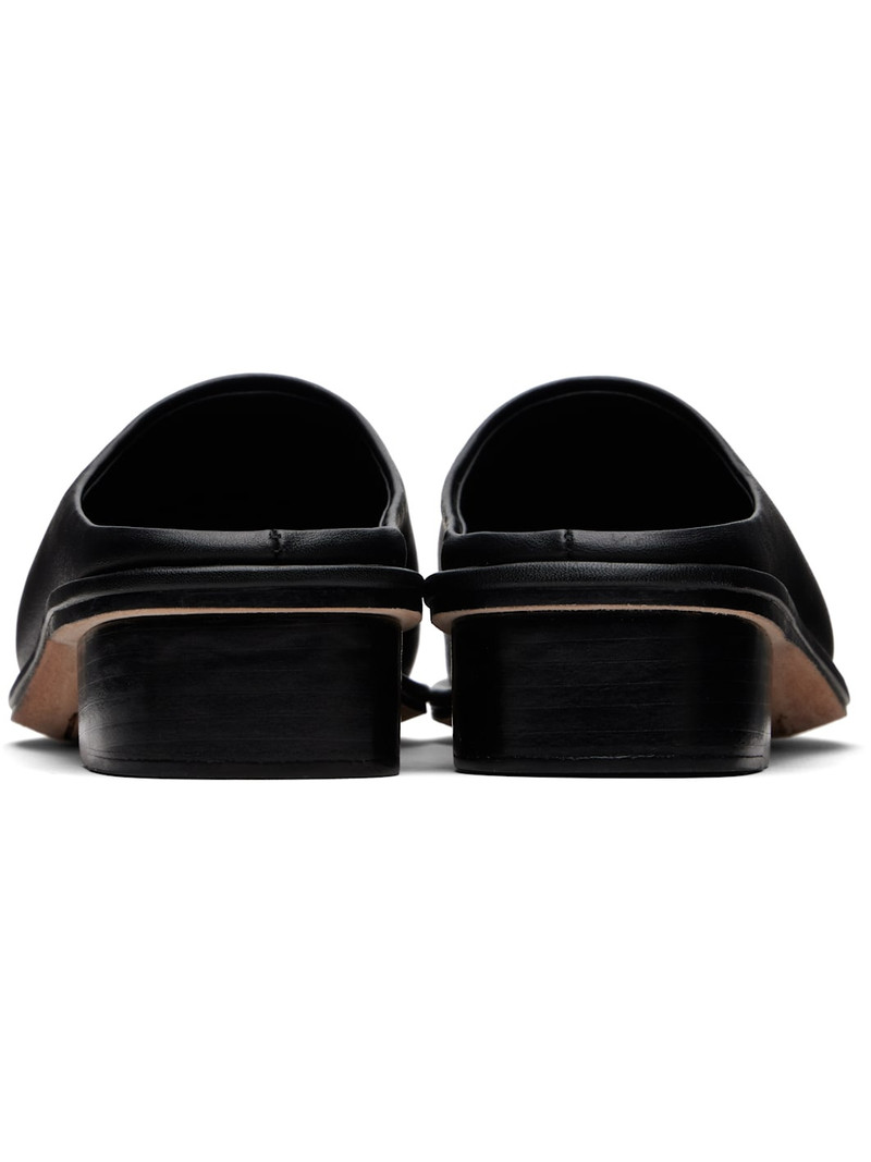 Black Square Mule Loafers 2