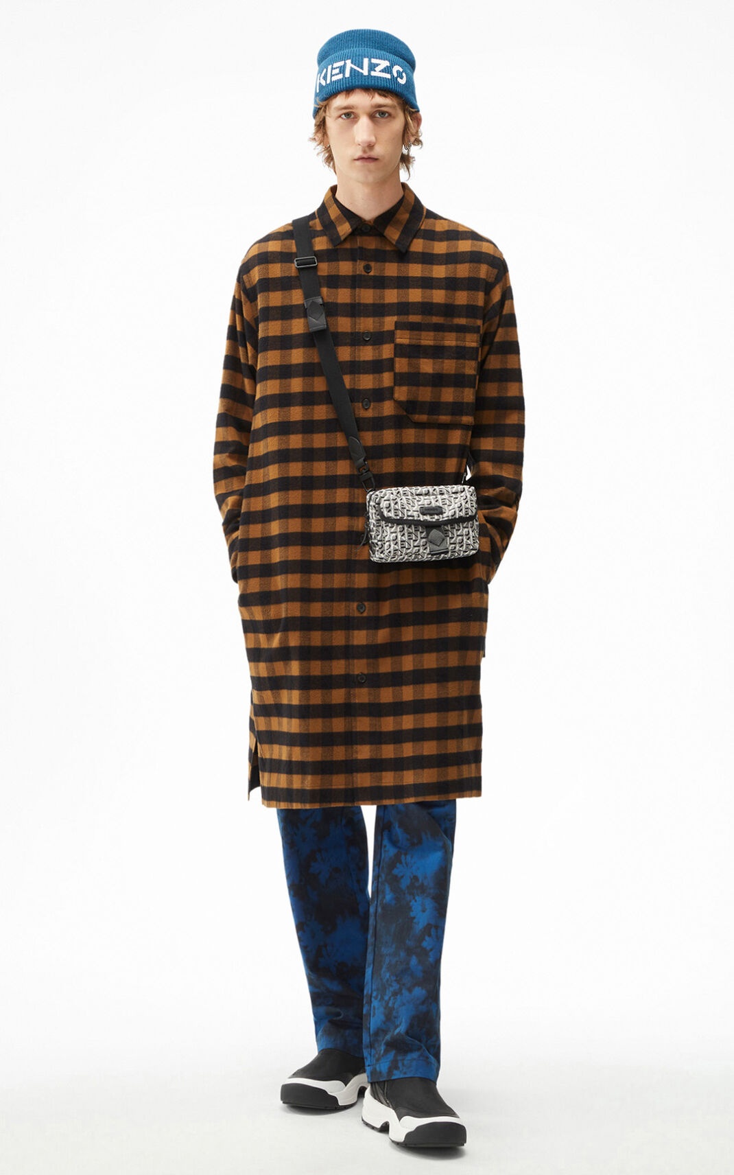 Long plaid shirt - 3