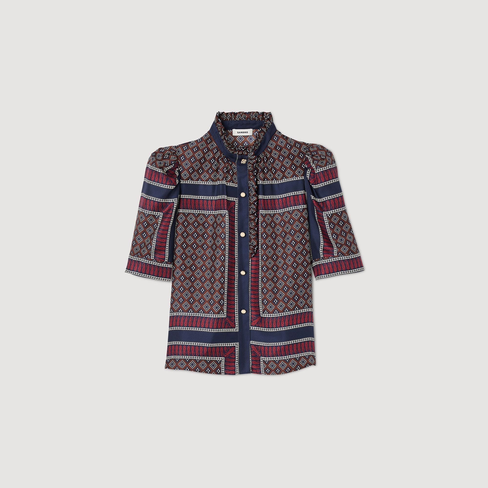 PATTERNED SILK SHIRT - 1
