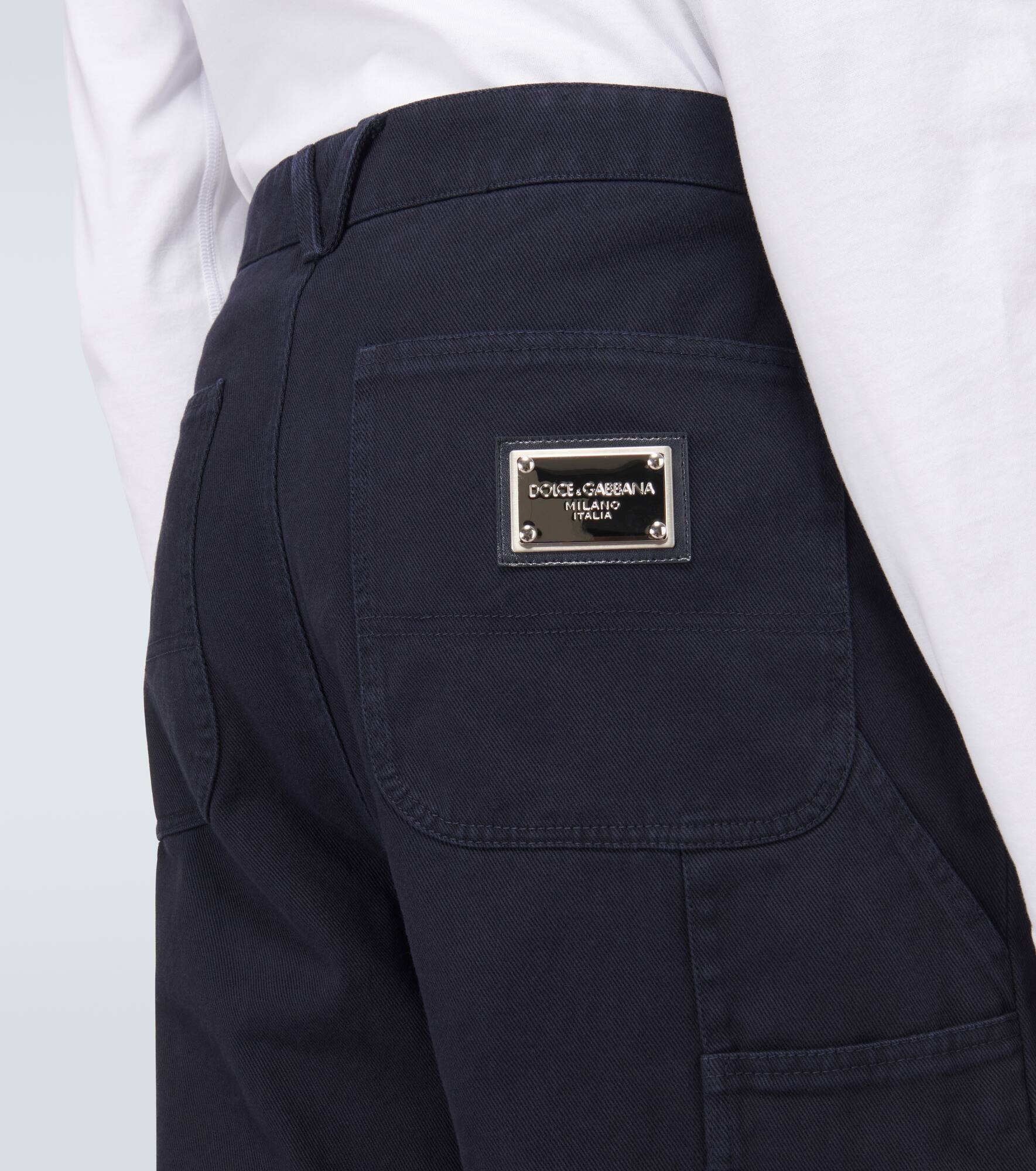 Mid-rise straight cotton pants - 5