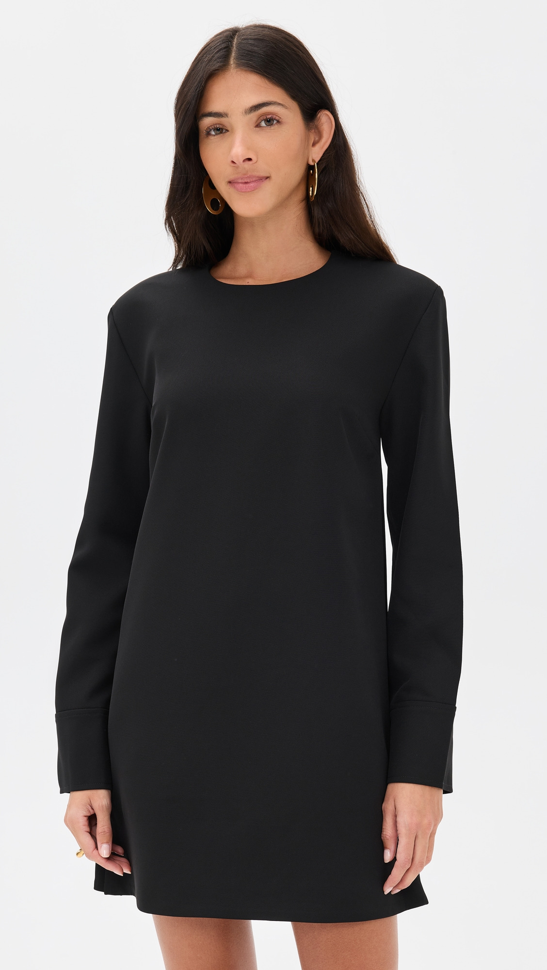 Light Twill Suiting Circle Collar Mini Dress - 6