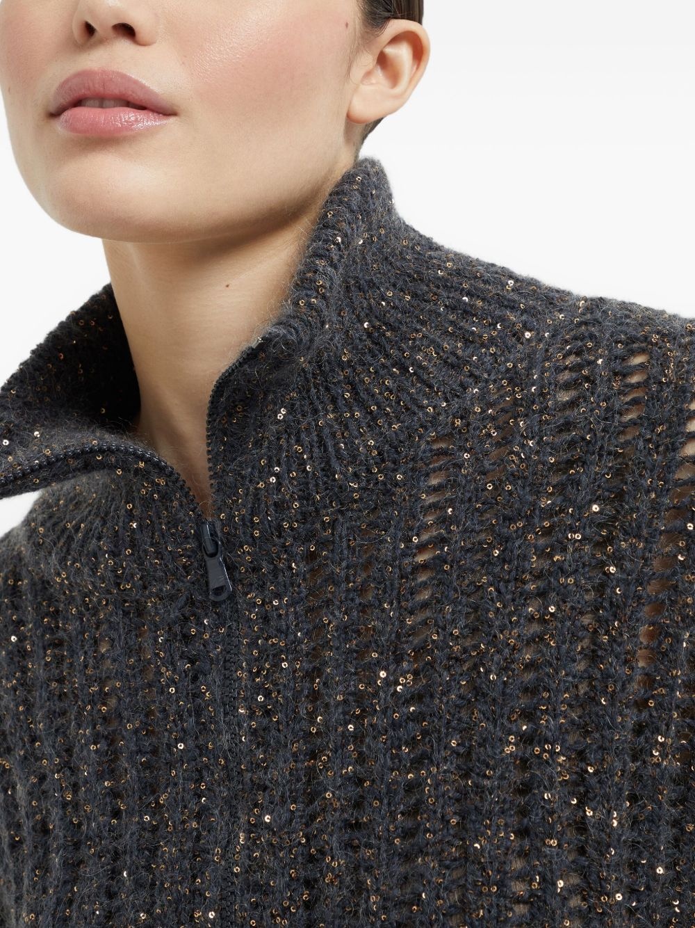 Dazzling ribbed cardigan - 6