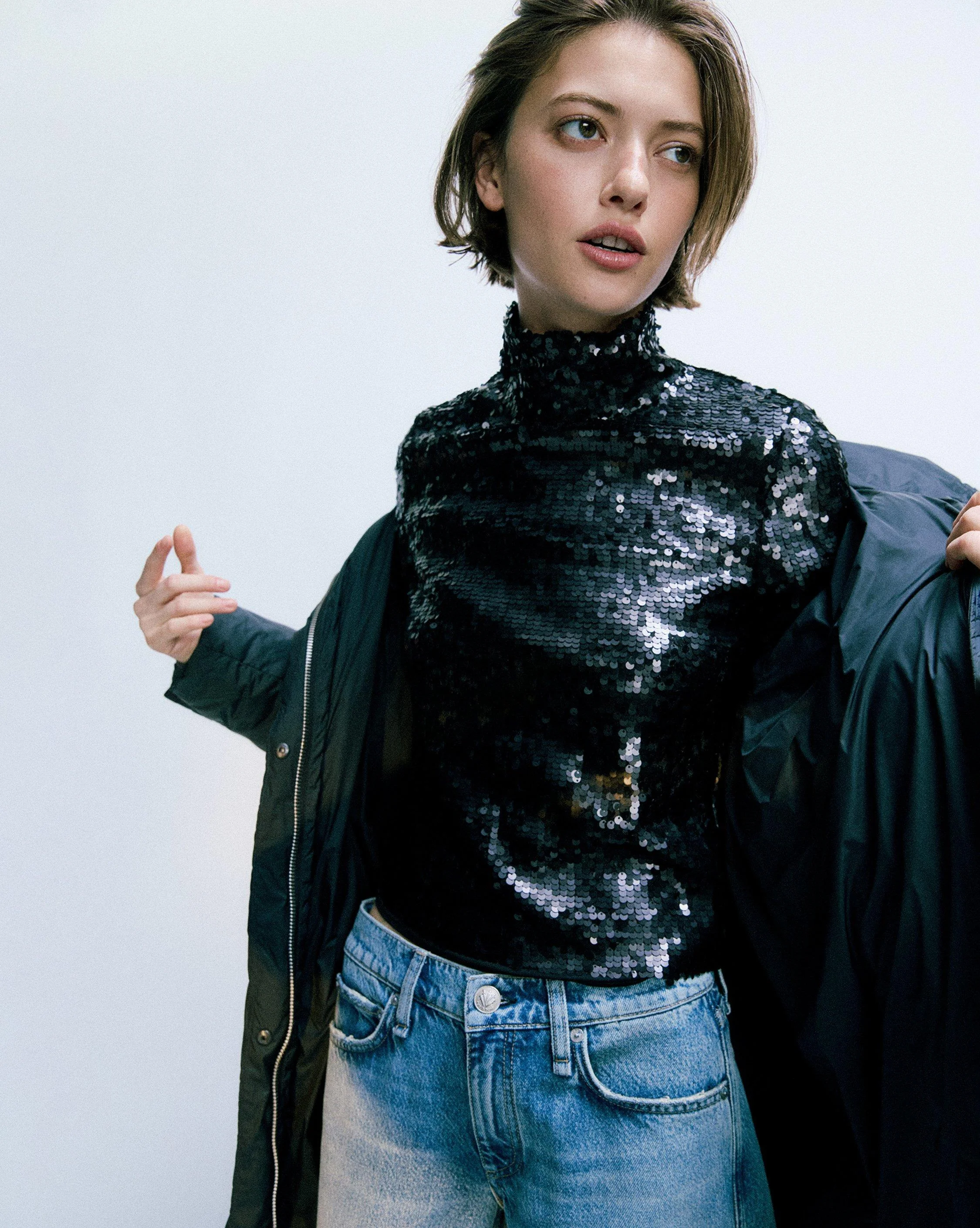 Lucy Sequined Turtleneck - 1