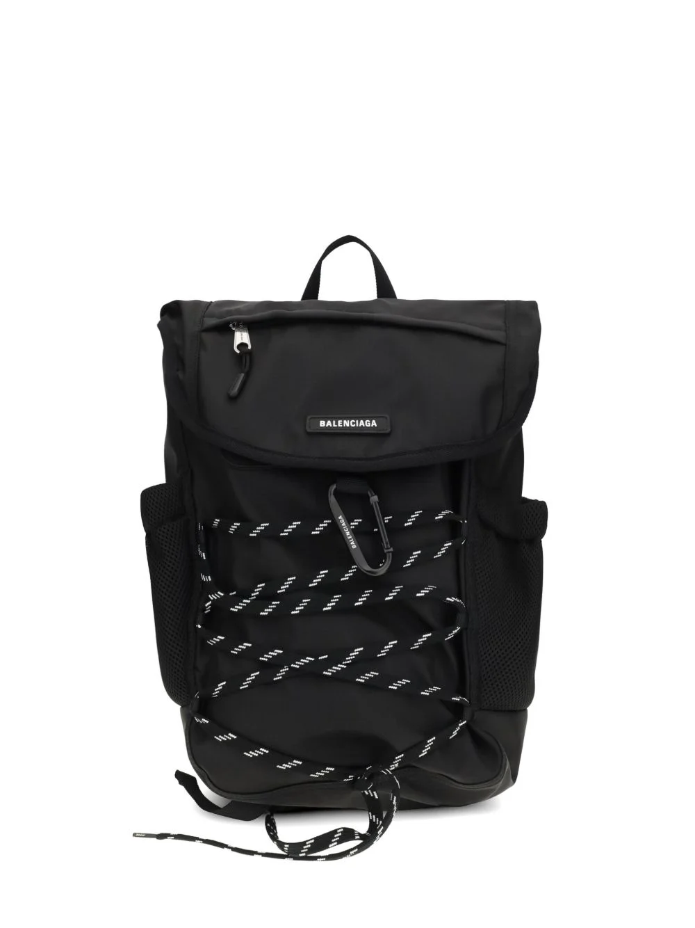 carabiner-detail lace-up backpack - 1