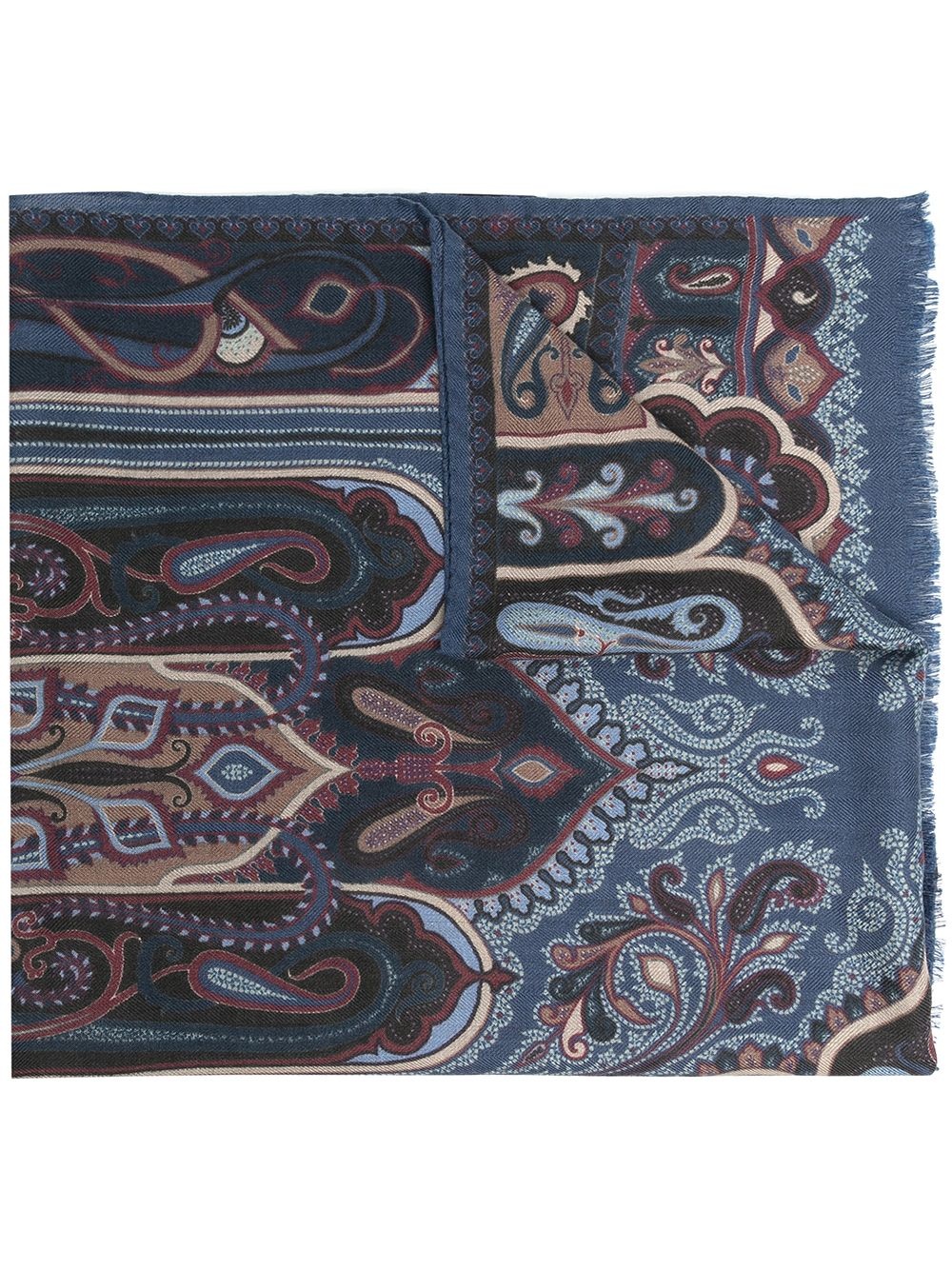 paisley-print cashmere scarf - 1