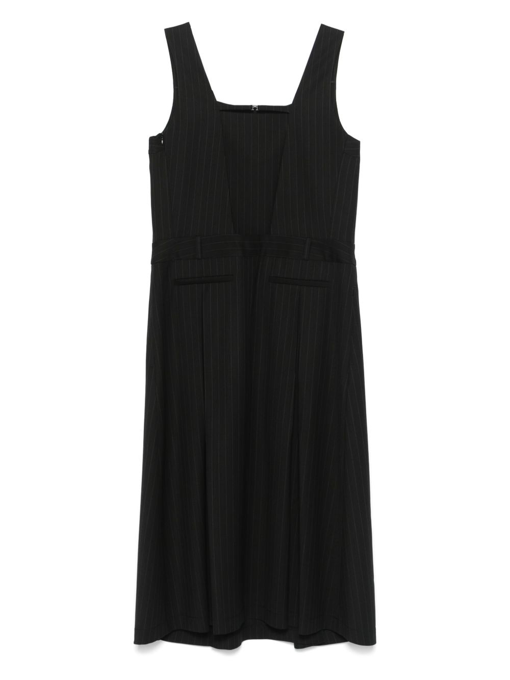 inverted-pleat midi dress - 2