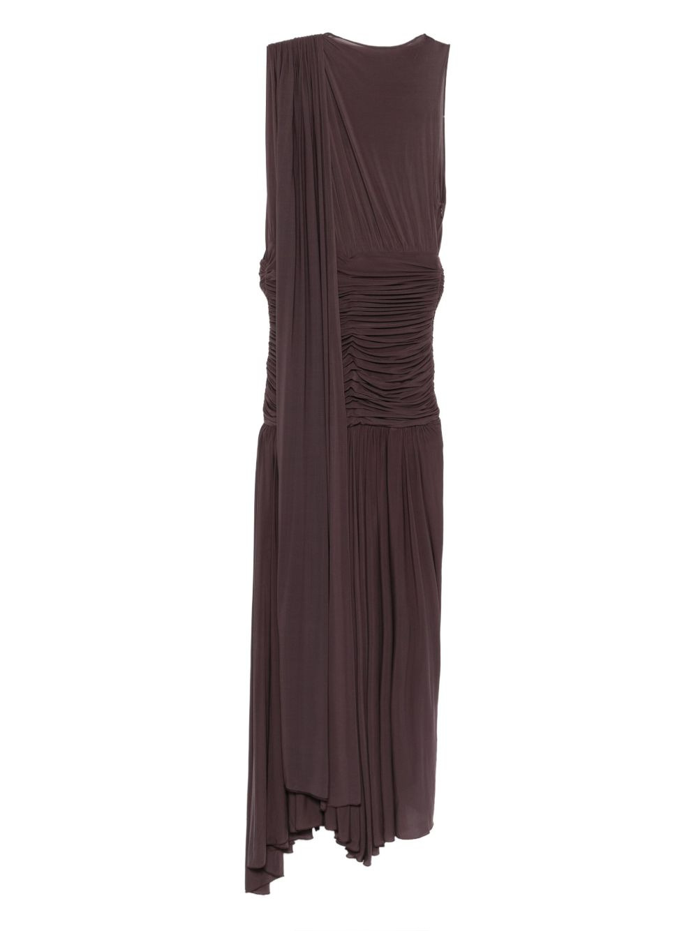 drop-waist sheer midi dress - 1
