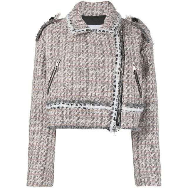 Tweed biker crop jacket - 1