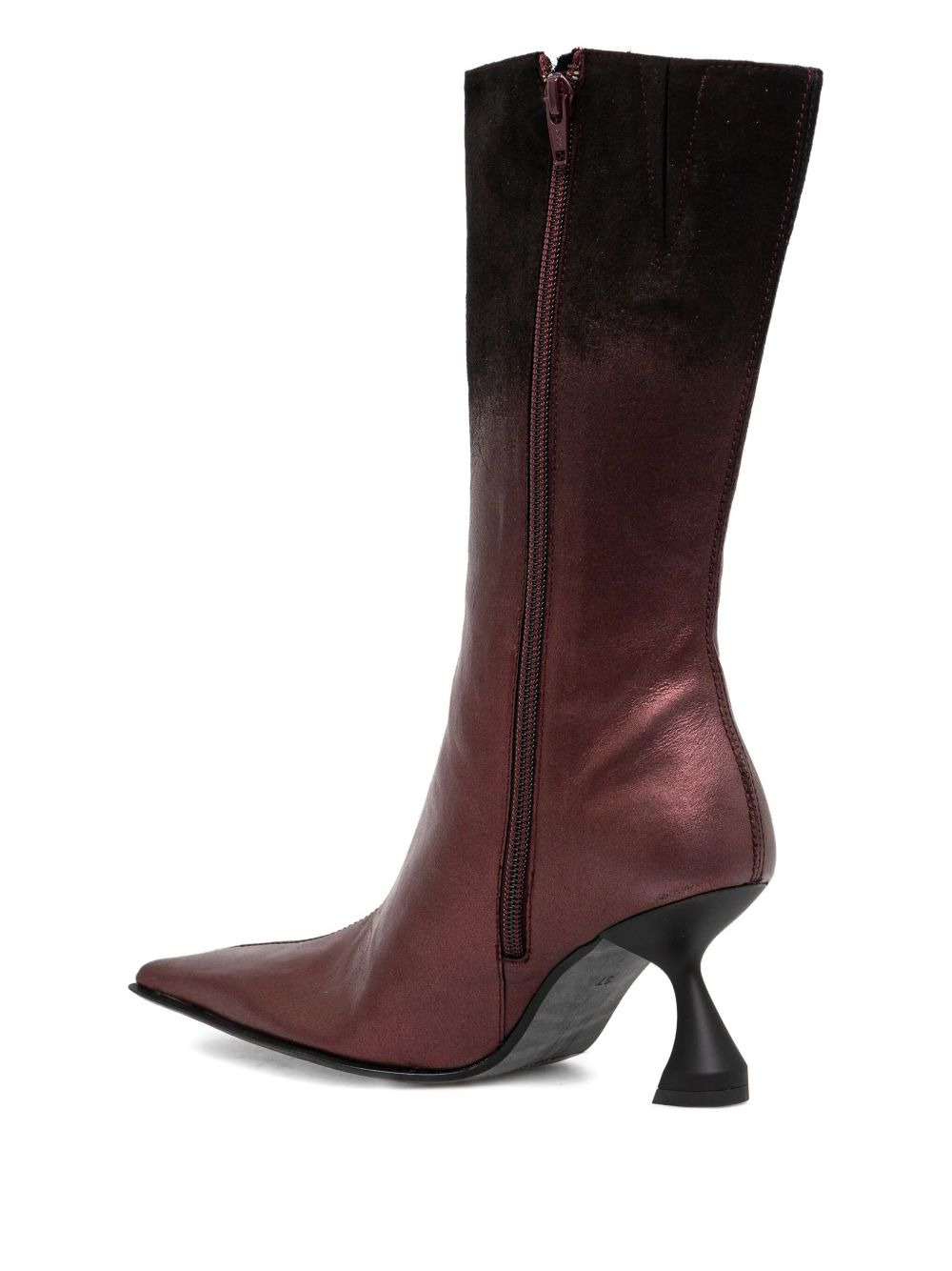 70mm Pearl leather square-toe boots - 3