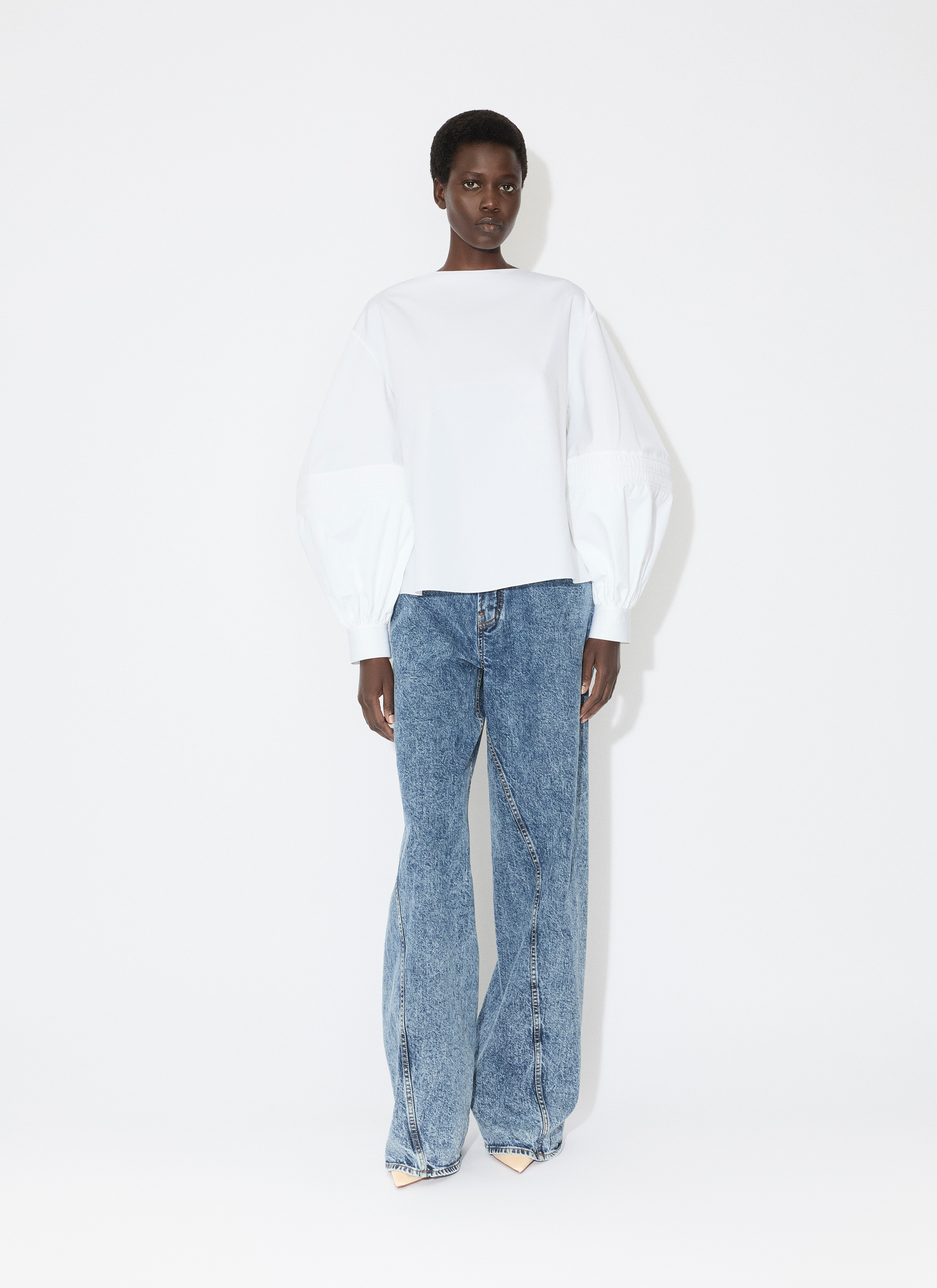 POPLIN BALLOON BLOUSE - 2