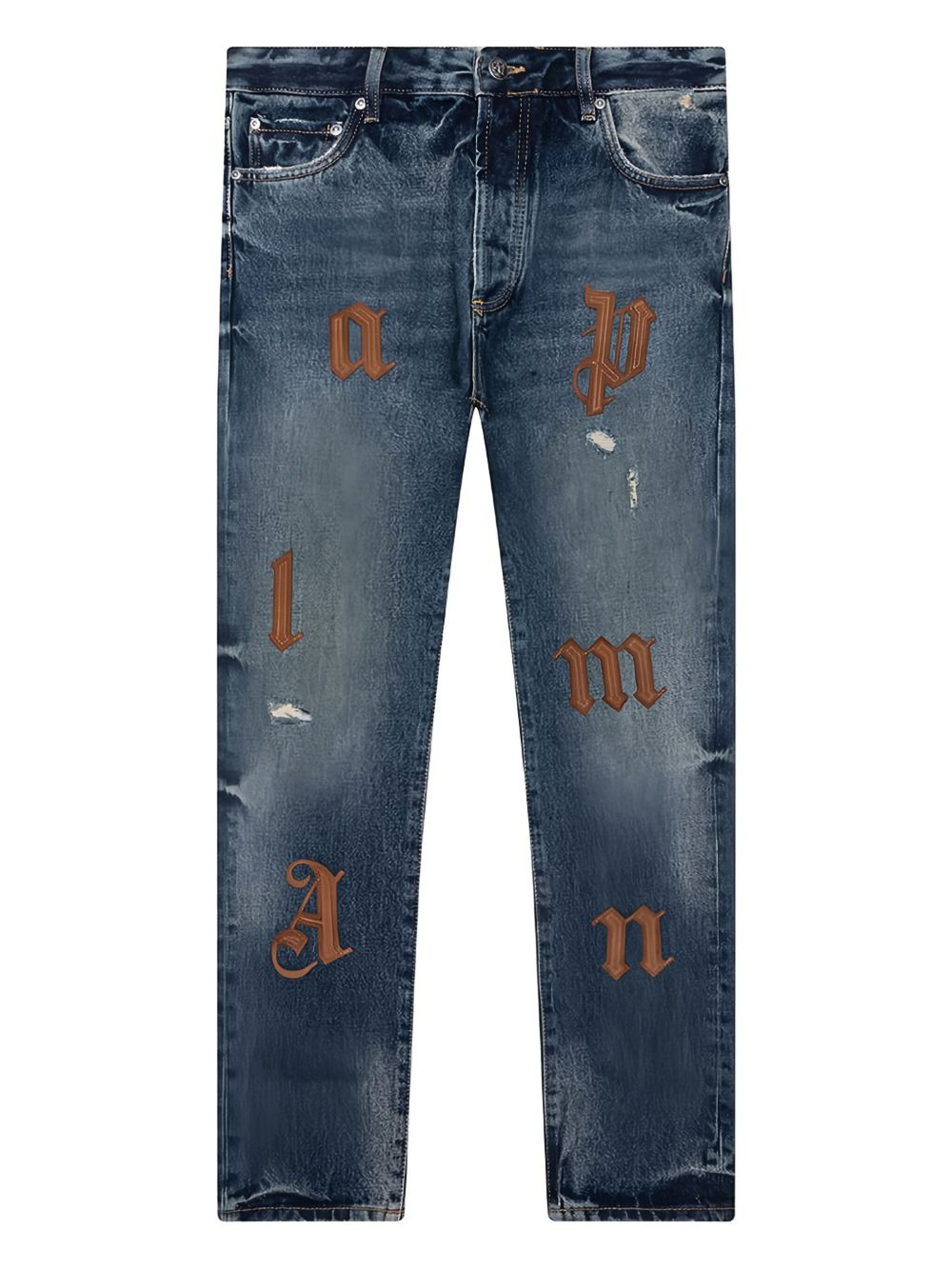 logo-patch jeans - 1