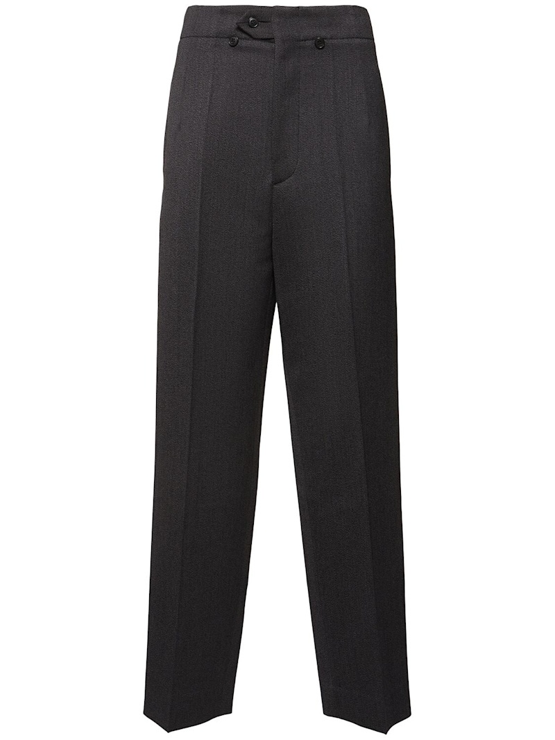 High-waist tapered wool pants - 1