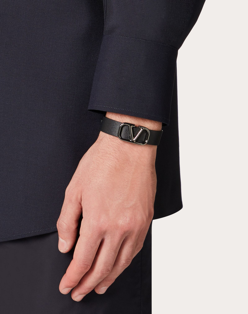 VLogo Signature Leather Bracelet 5