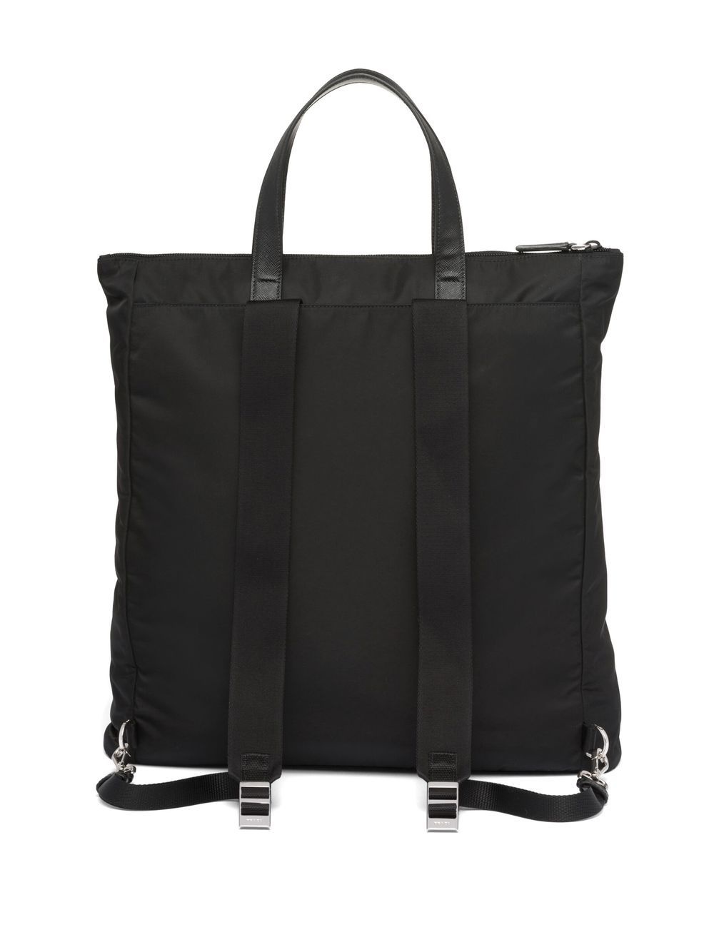 recycled nylon Saffiano leather tote bag - 3