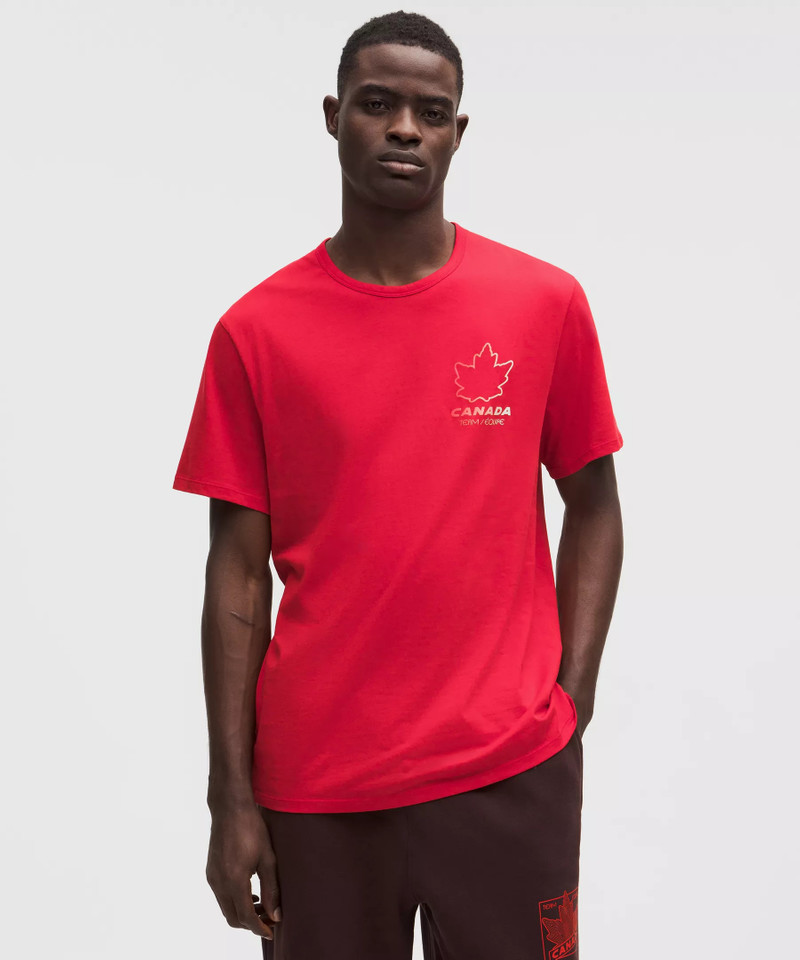 Team Canada Men's Cotton Jersey Graphic T-Shirt *COC Logo 1
