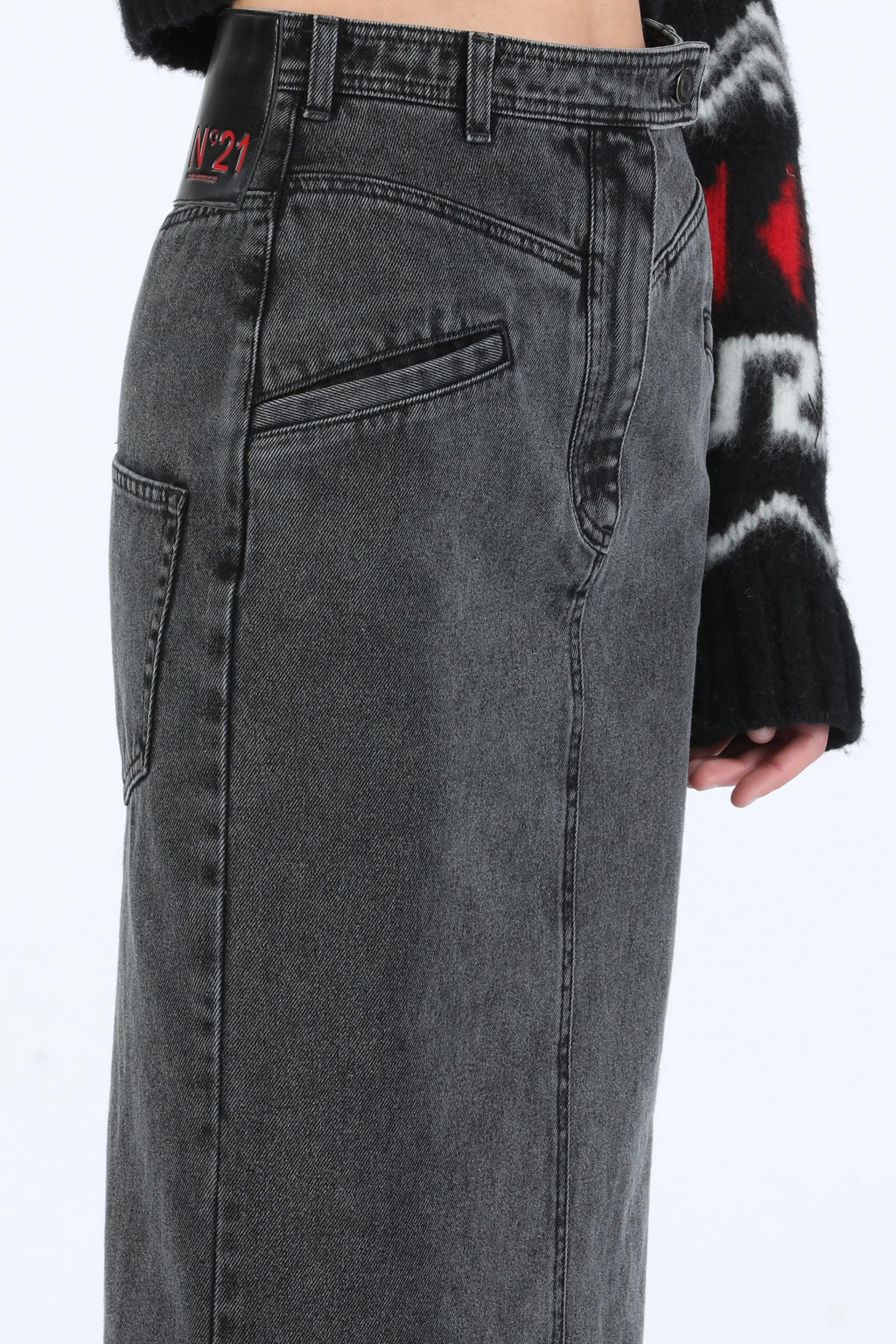 DENIM MAXI SKIRT - 5