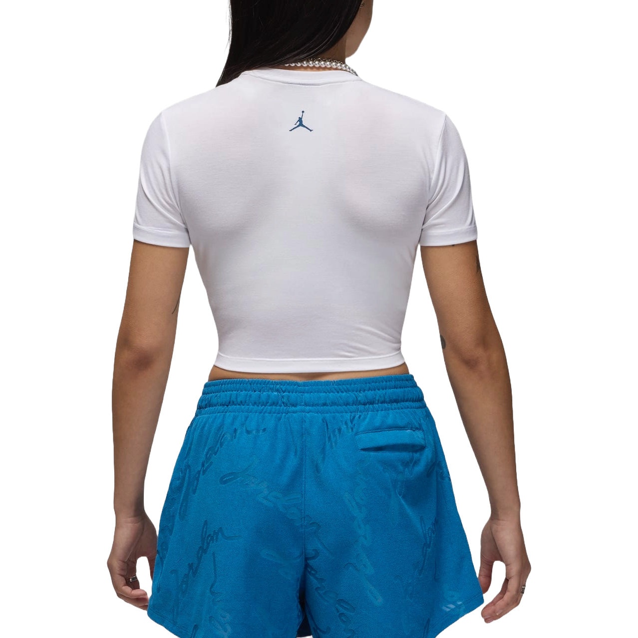 (WMNS) Air Jordan Graphic Slim Fit Crop T-shirt Asia Sizing 'White' FN5721-100 - 2