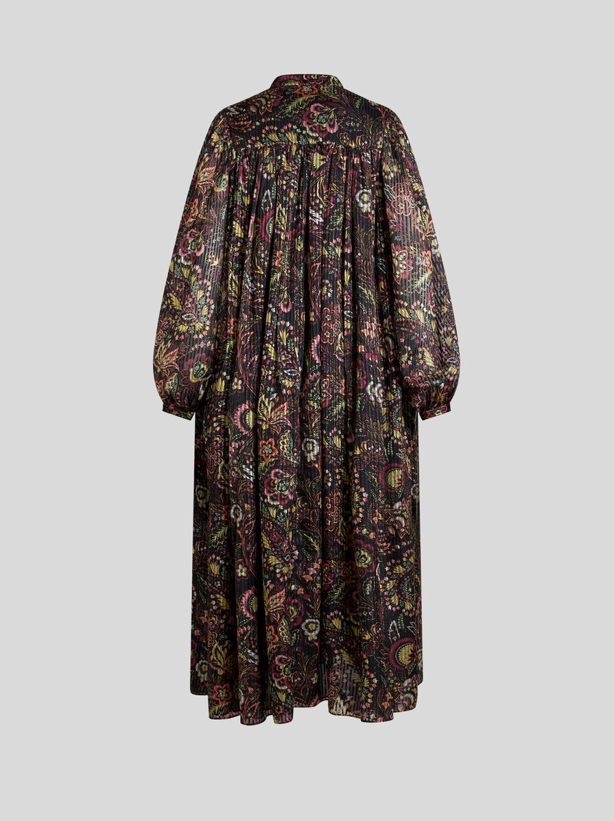 PRINTED SILK KAFTAN DRESS - 5