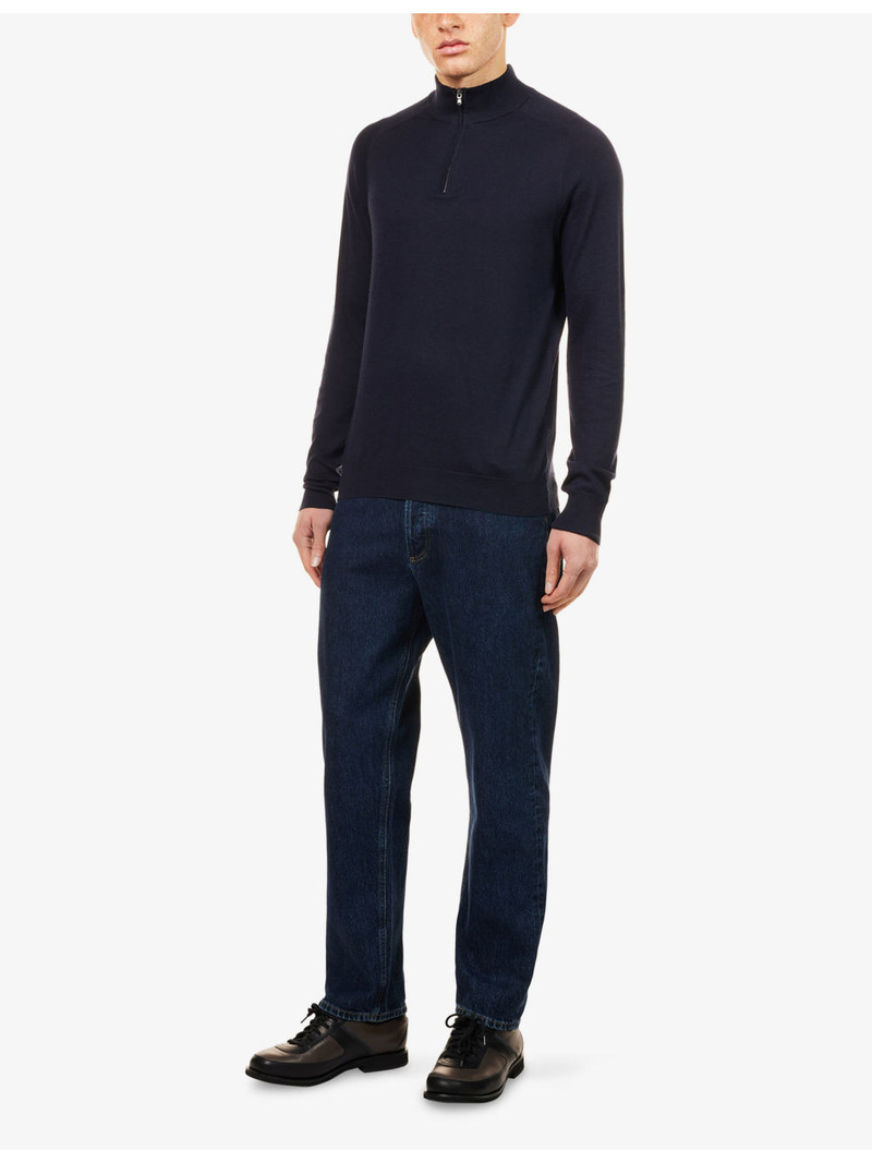 Sunspel Sea Island Half-Zip Cotton and Cashmere-Blend jumper outlook