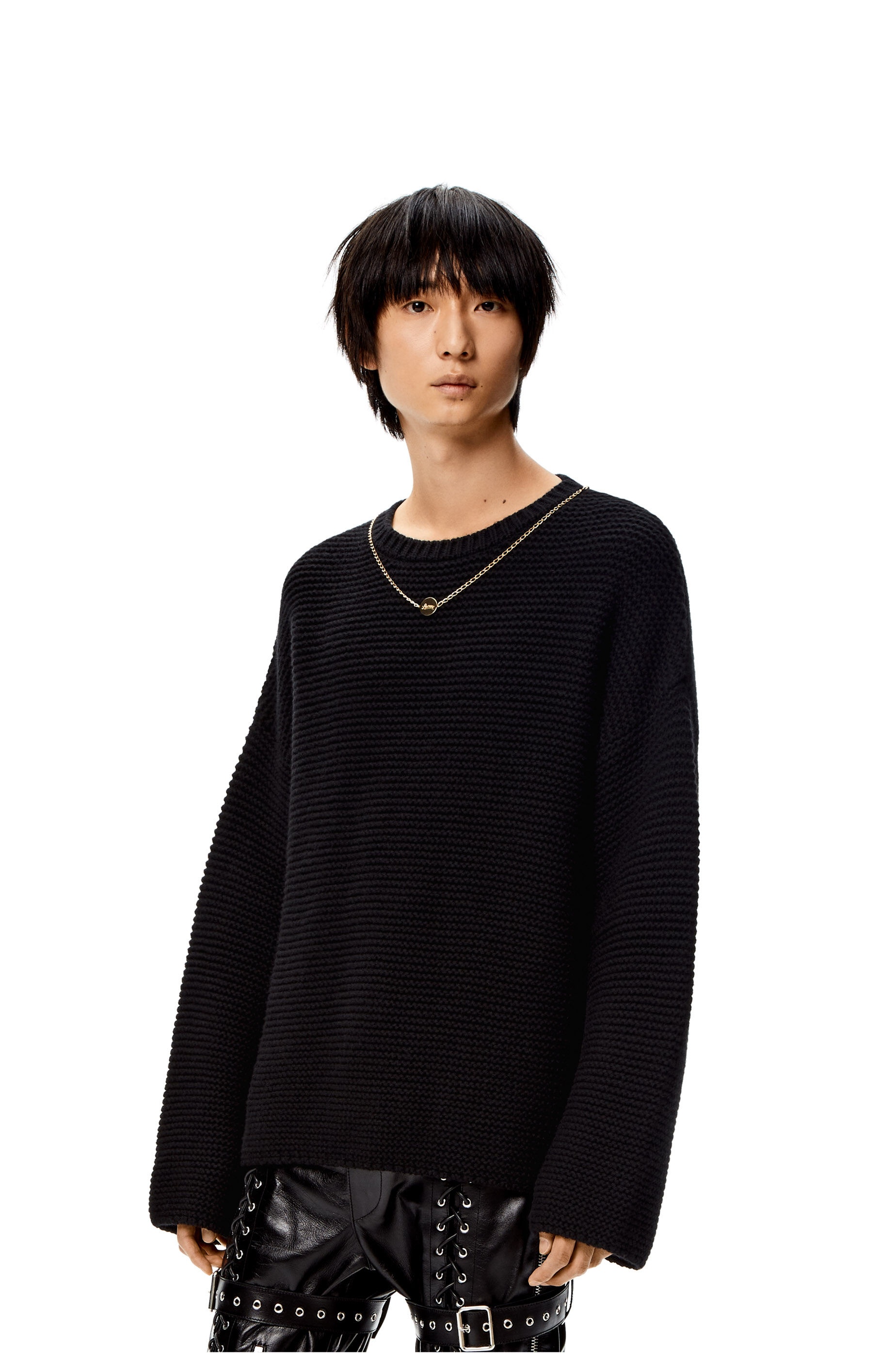 Chain sweater in wool and cashmere - 3