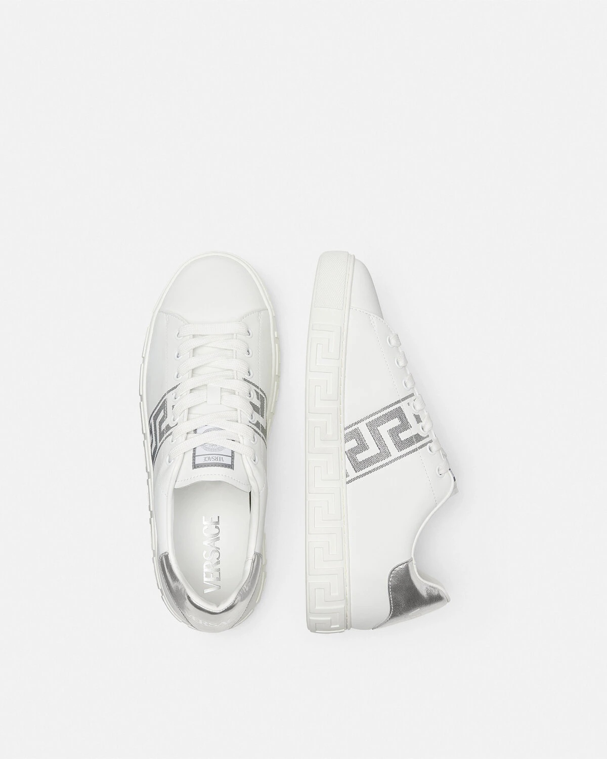 Embroidered Greca Sneakers - 4
