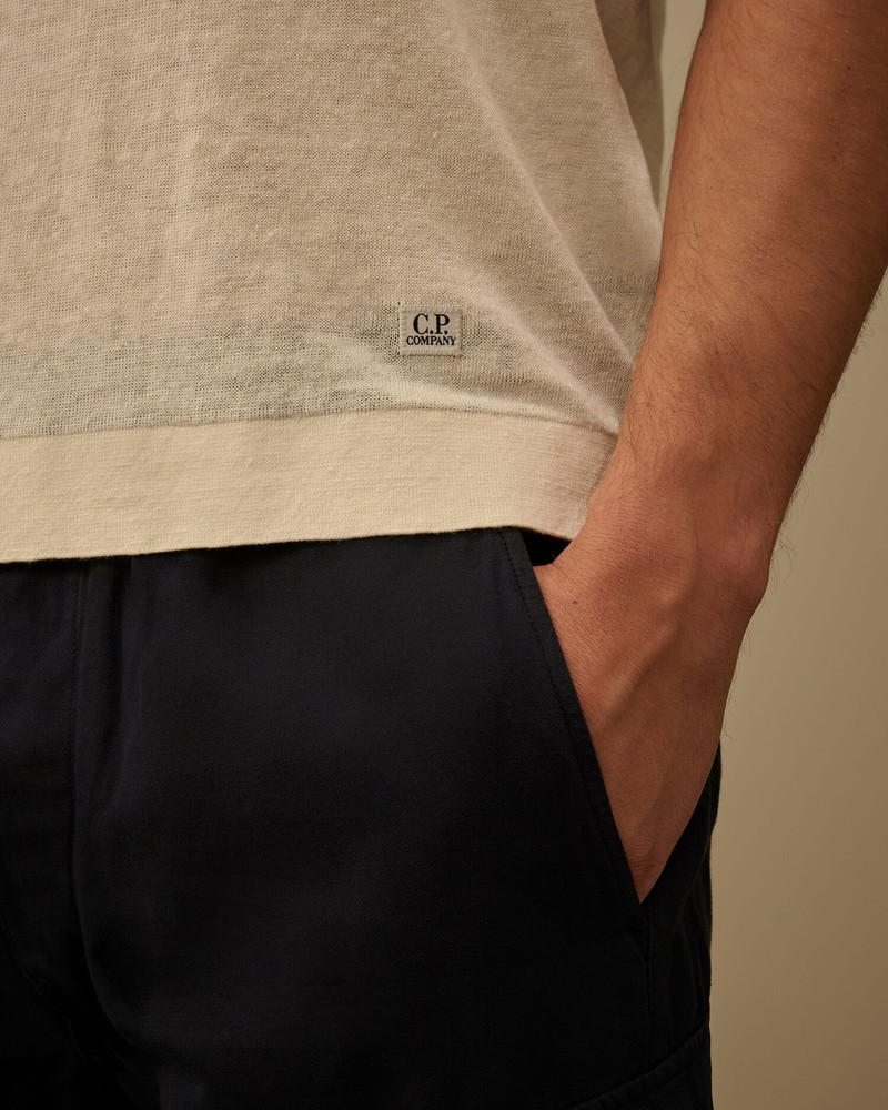 Linen Short Sleeve Crewneck Sweater 5