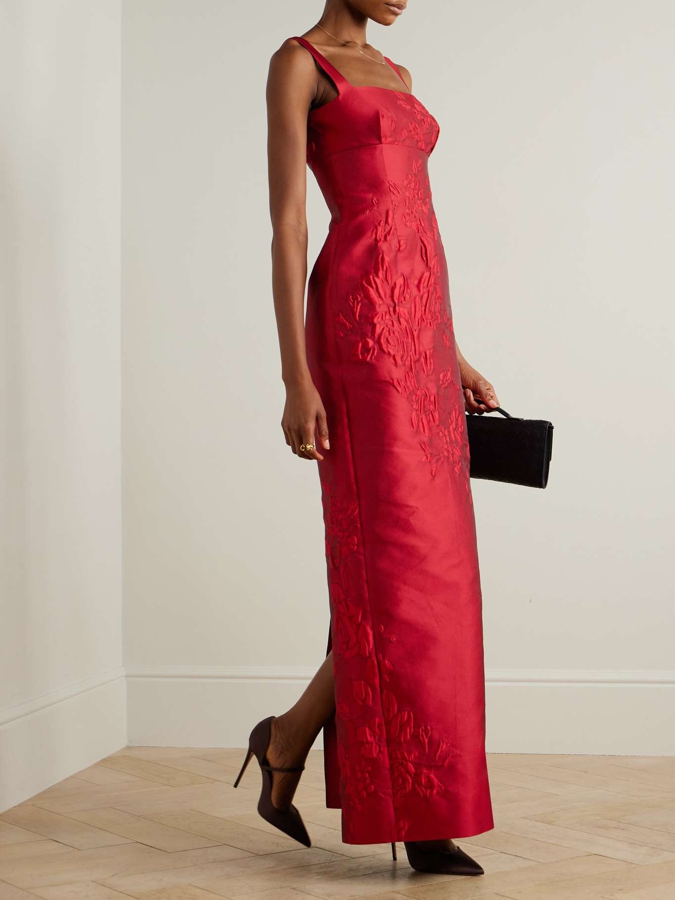 Micheline floral cloqué gown - 2
