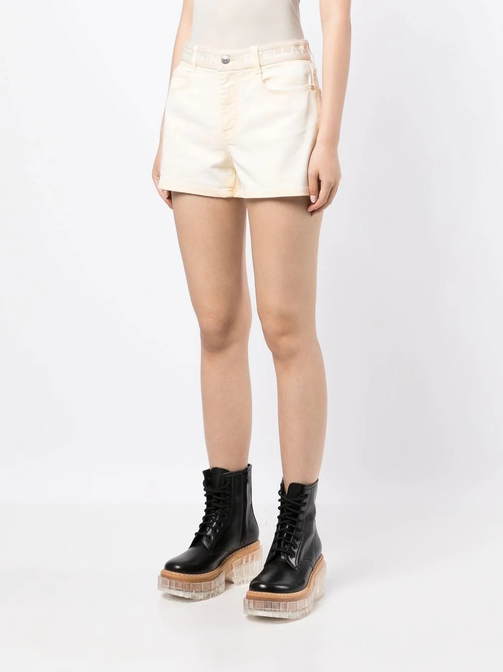 logo-waistband mini shorts - 3