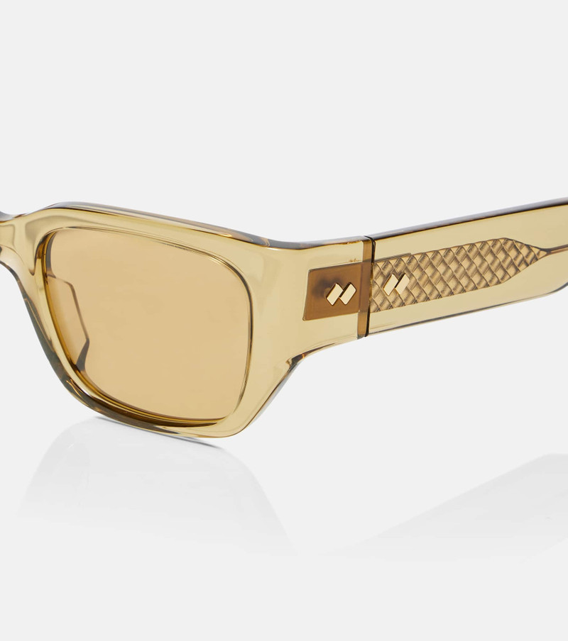Bottega Veneta Intrecciato rectangular sunglasses outlook