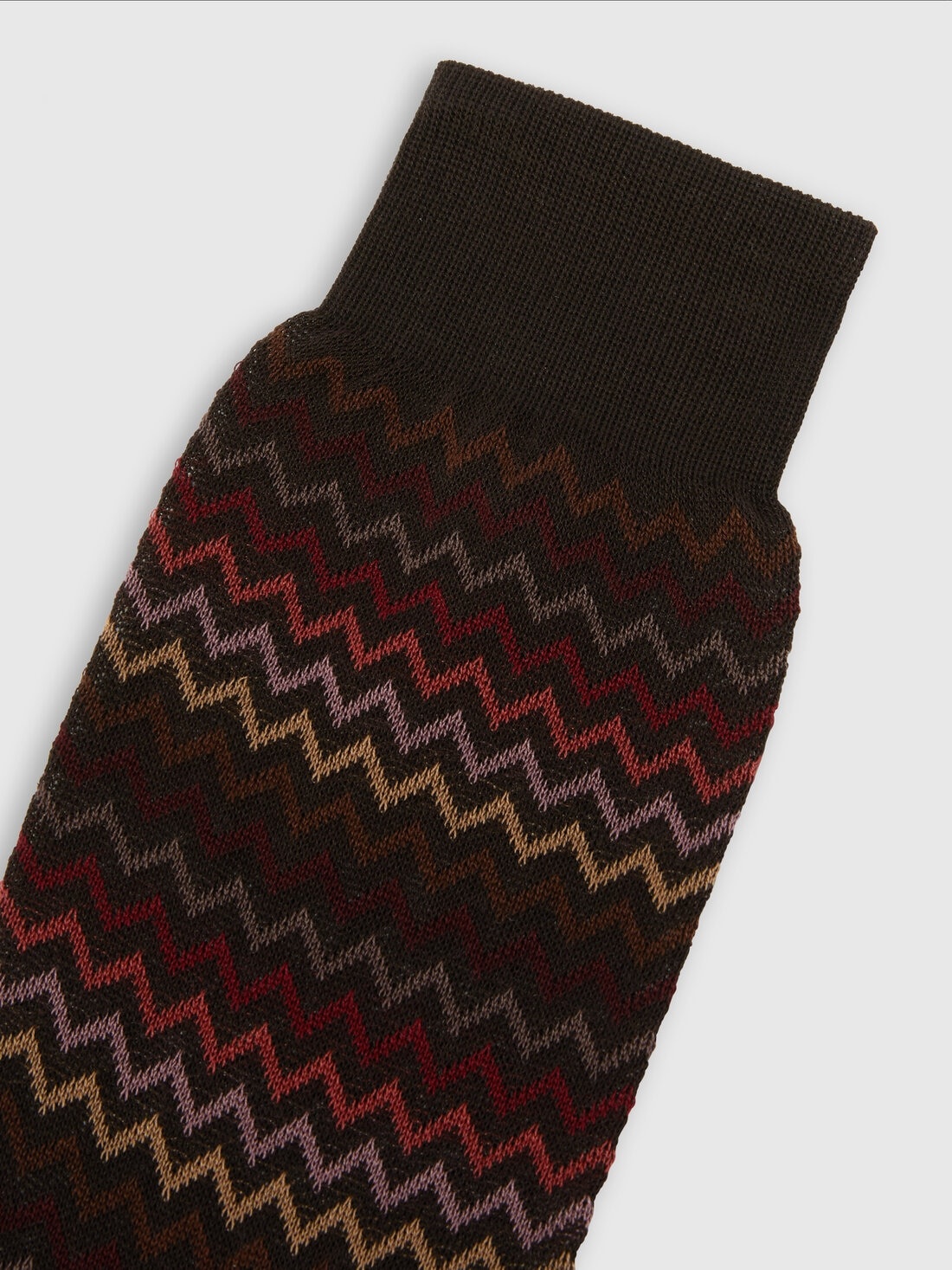 Short socks in pure cotton with zig-zag pattern. - 3