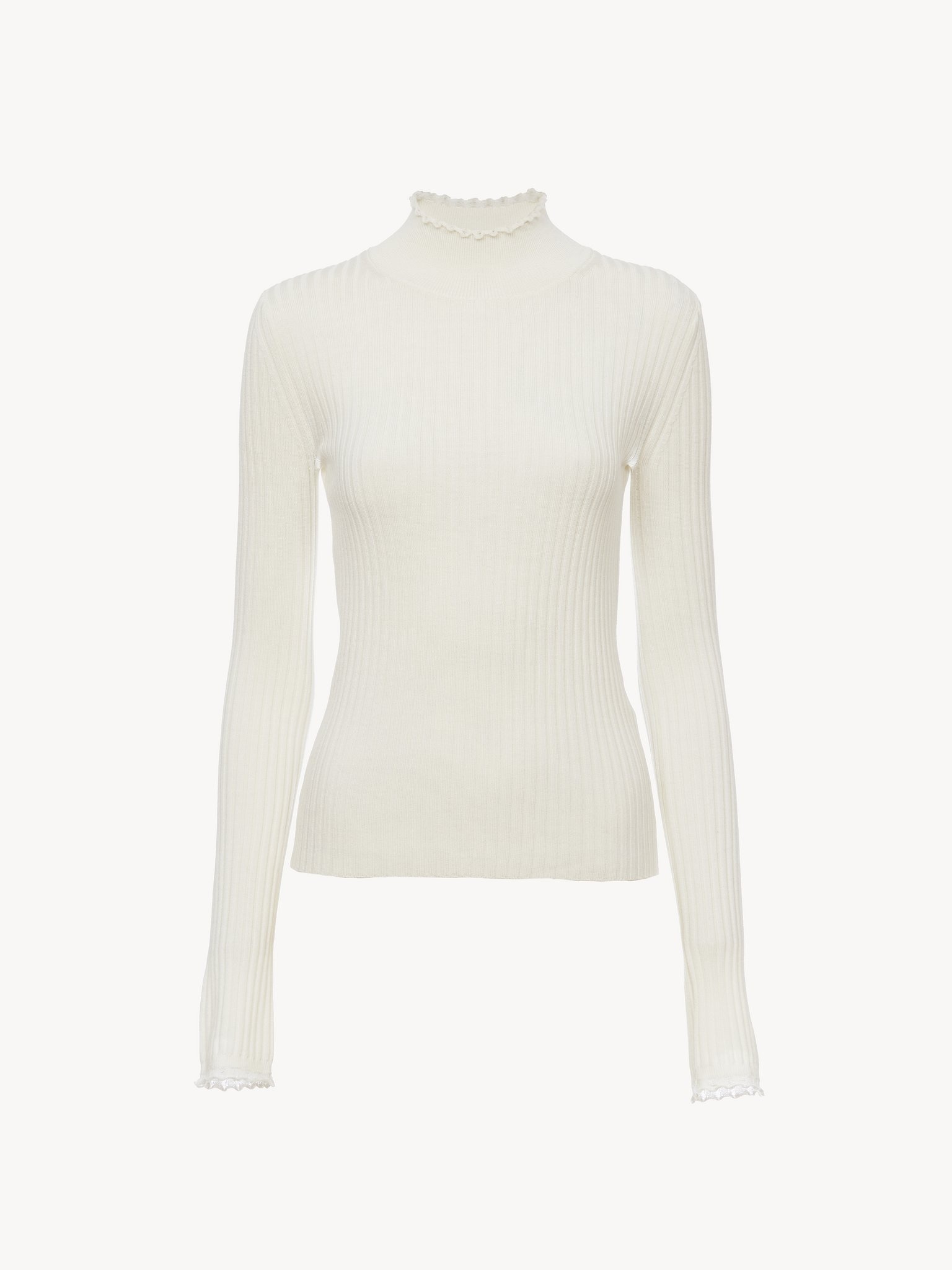 FITTED HIGH-NECK SWEATER - 3