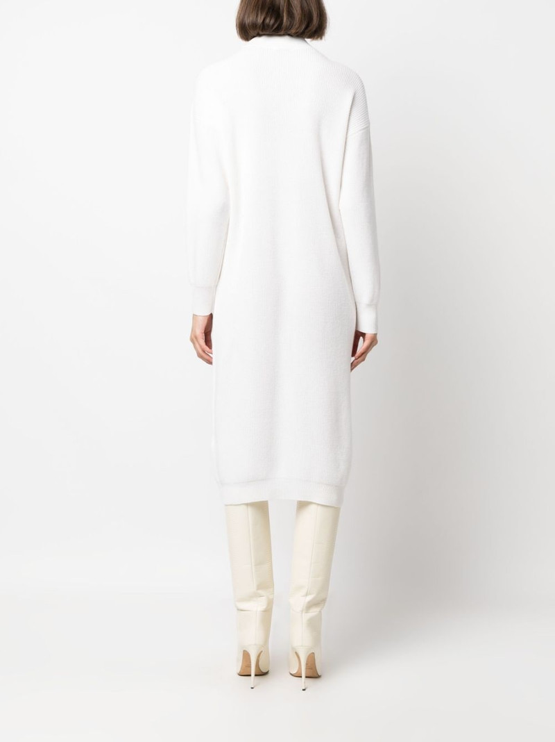 metallic-threading tricot midi dress 4