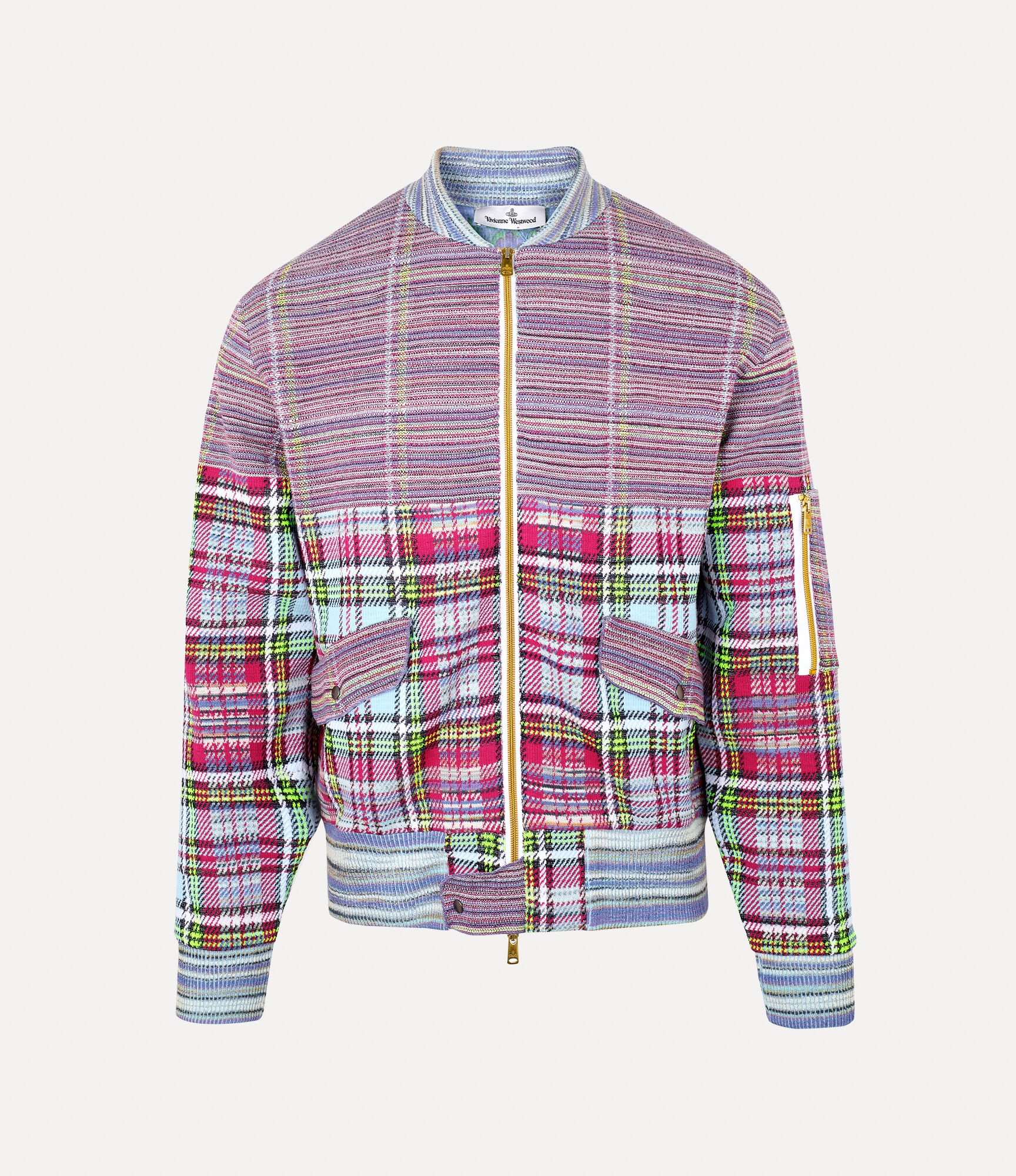 TARTAN BOMBER JACKET - 1