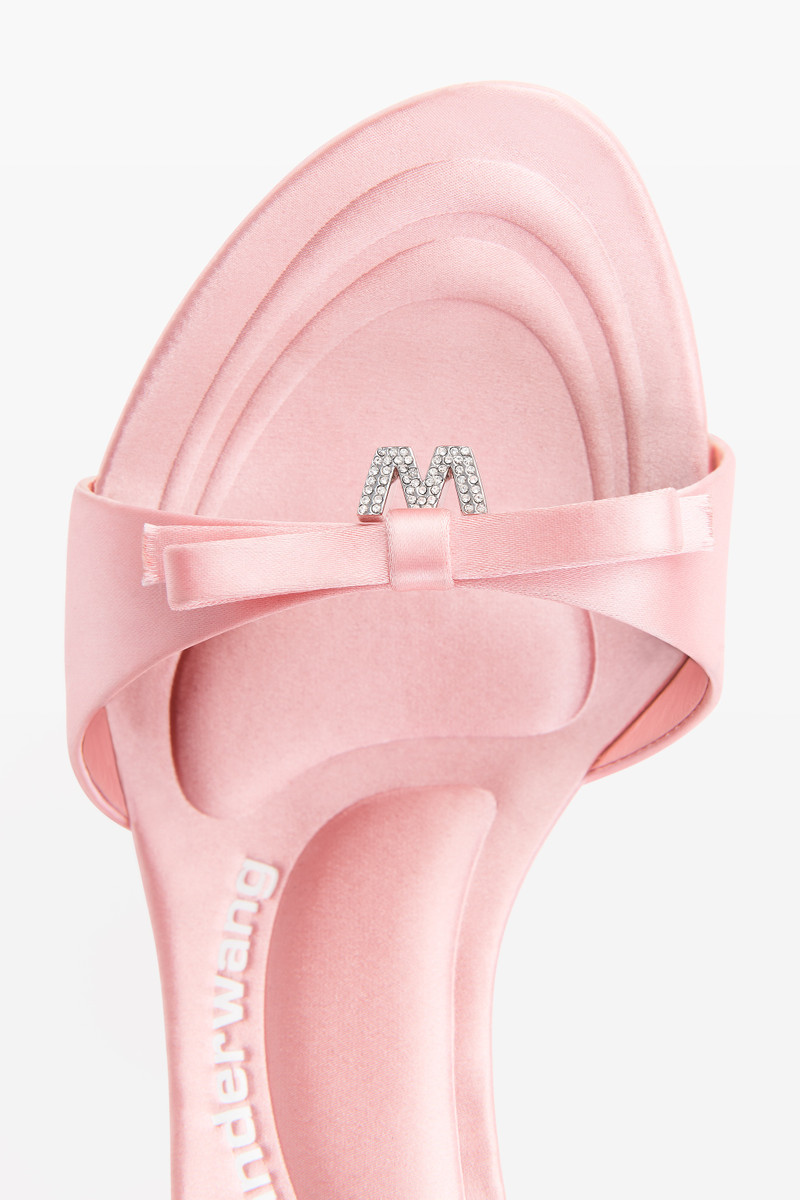 DAHLIA 105 BOW SANDAL IN SATIN 4