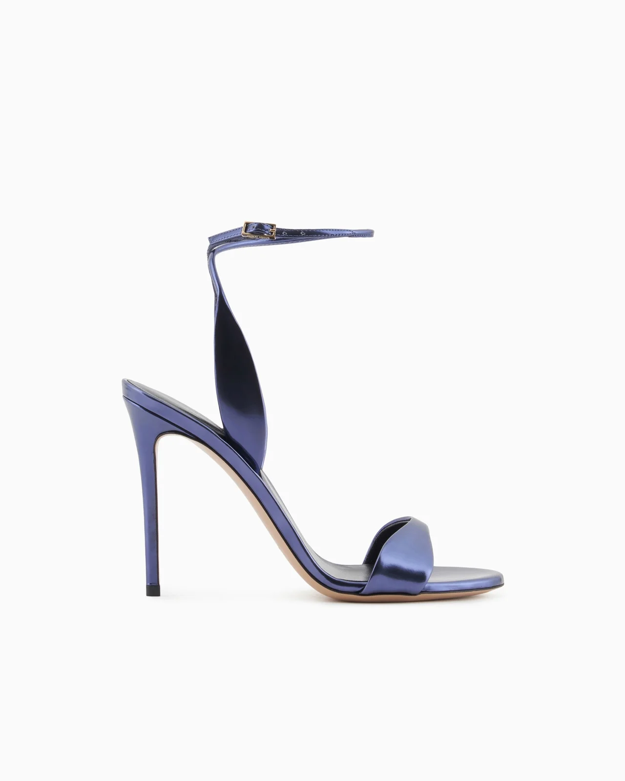 Lamé-leather heeled sandals - 1