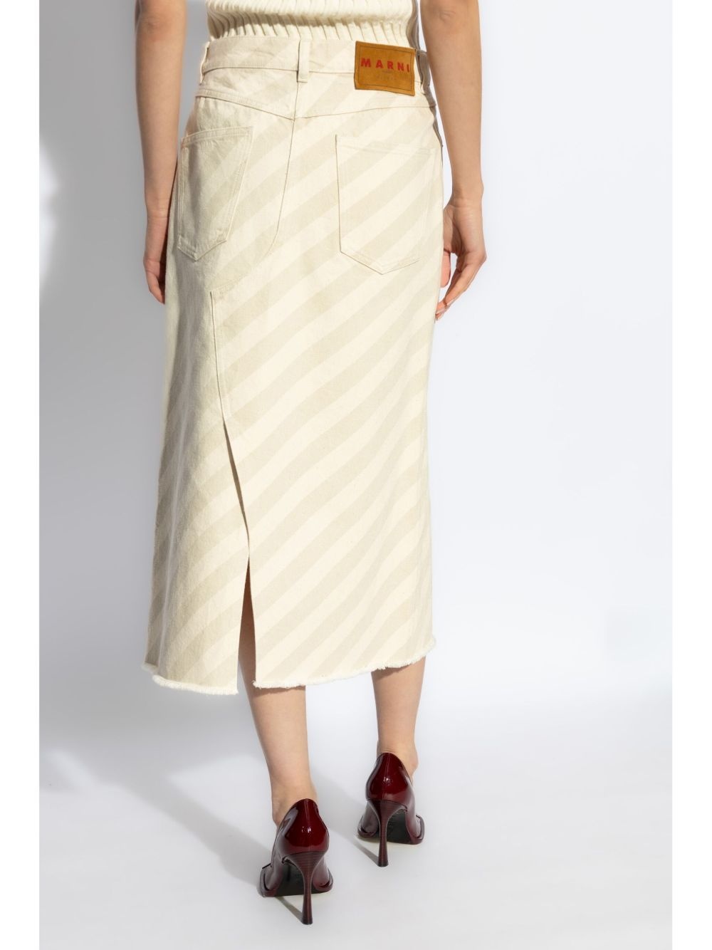 striped midi skirt - 4