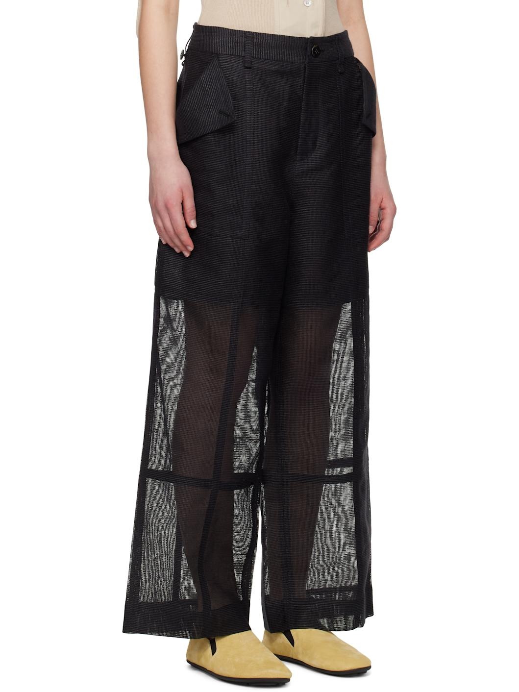 Black Papyrus Trousers - 2